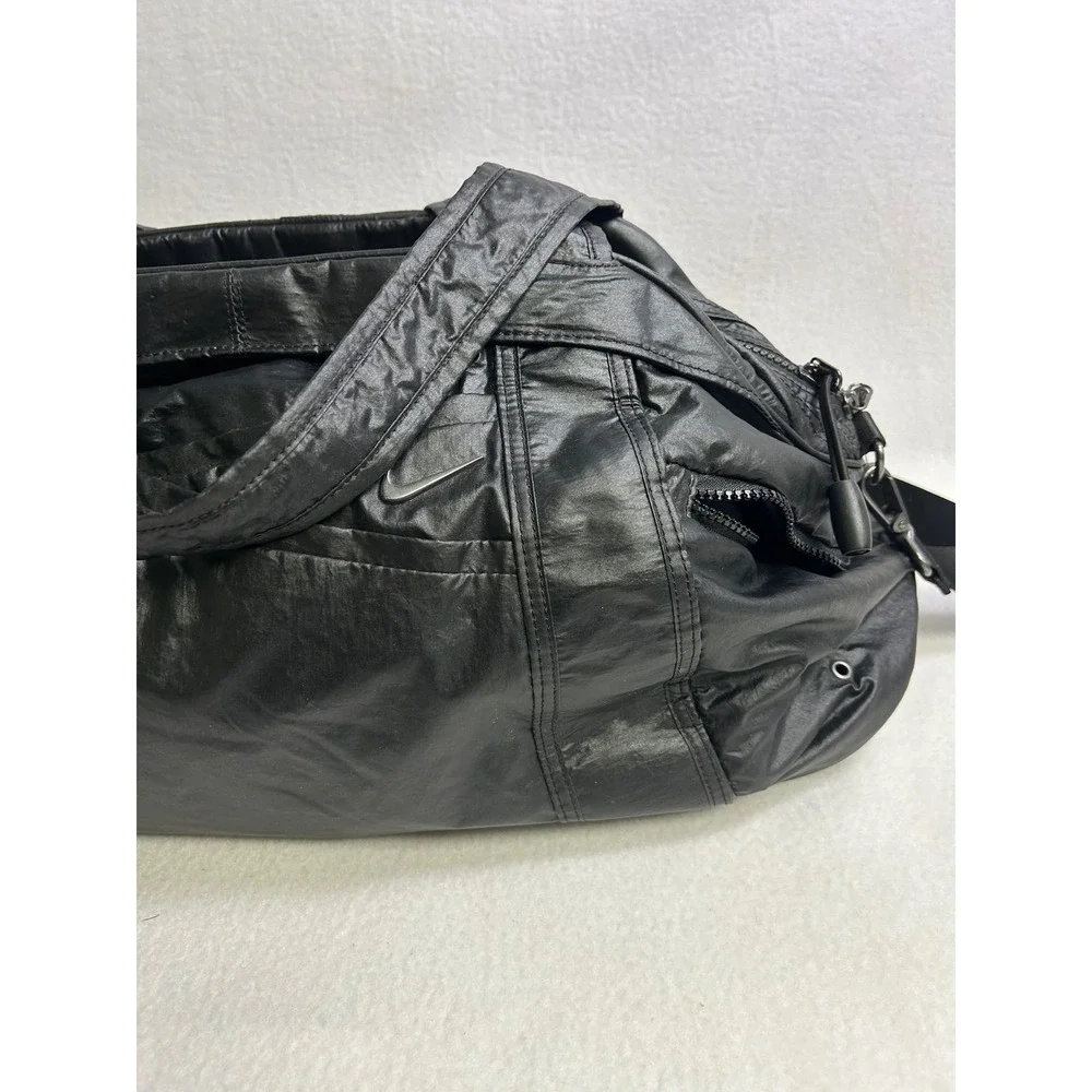 Gorpcore Nike Unisex Large Black Nylon Duffel Bag Gym Travel Weekend Carryall